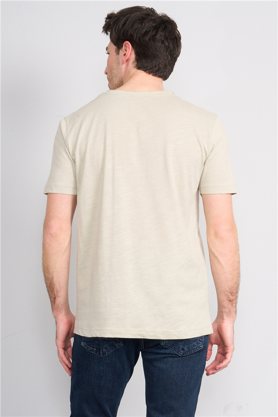 Mareteks 2601 Js Tas Erkek Pıs 0 Yaka Flamlı T-Shırt