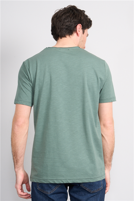 Mareteks 2602 Js Neftı Erkek Pıs V Yaka Baskılı Flamlı T-Shırt