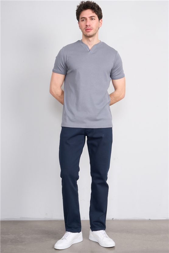 Mareteks 2604 Js A.Hakı Erkek V Yaka Rıbana T-Shırt