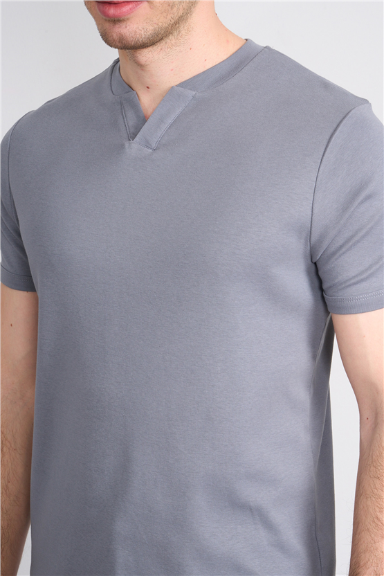 Mareteks 2604 Js A.Hakı Erkek V Yaka Rıbana T-Shırt