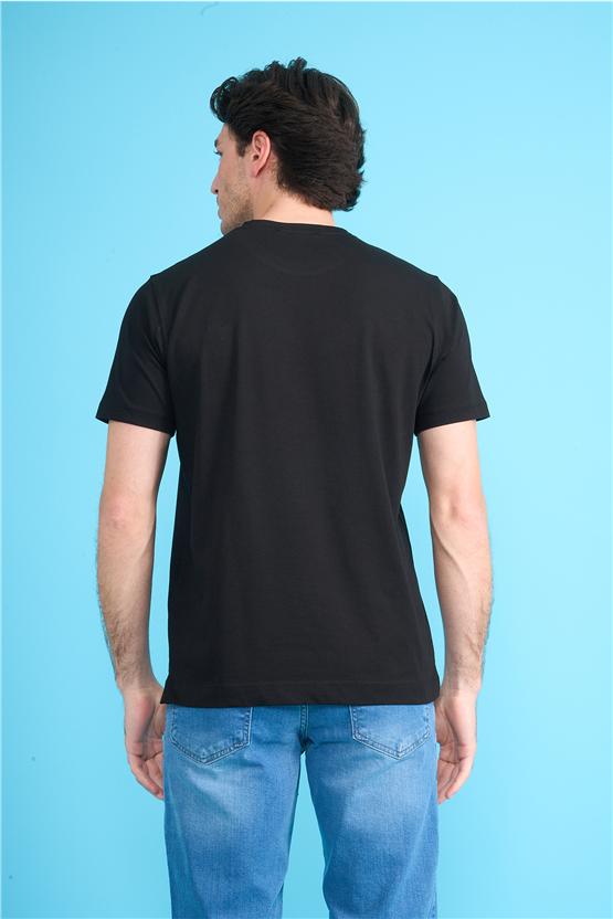 Mareteks 2606 Js Sıyah Erkek 0 Yaka 30/1 Lyc Suprem T-Shırt