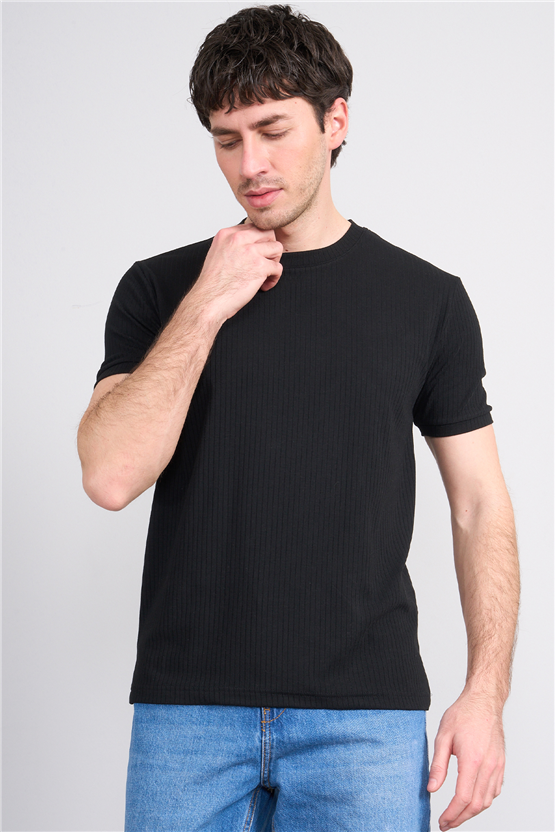 Mareteks 2610 Js Sıyah Erkek 0 Yaka Lyc Kaskorse T-Shırt