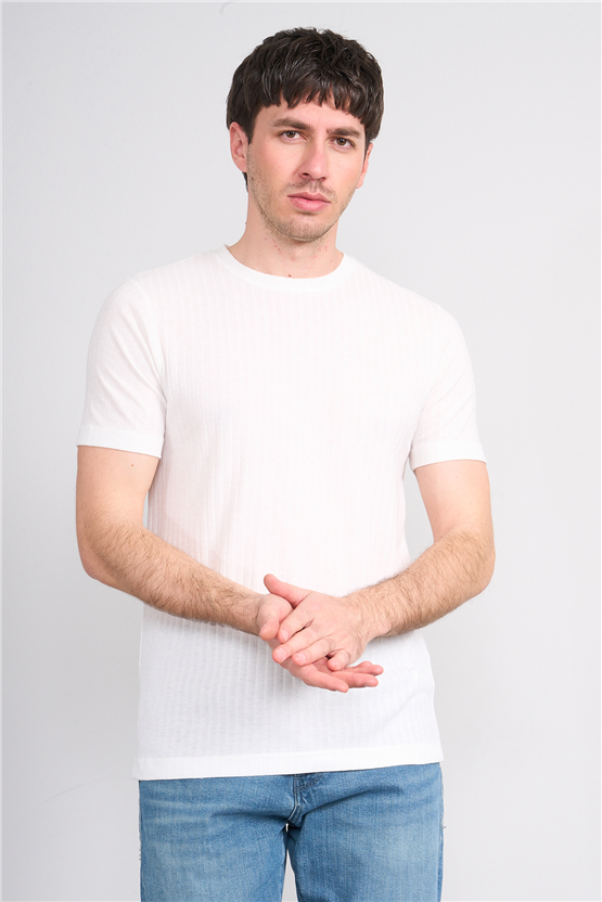 Mareteks 2614 Js Ekru Erkek Pıs Yaka I Kaskorse  T-Shırt