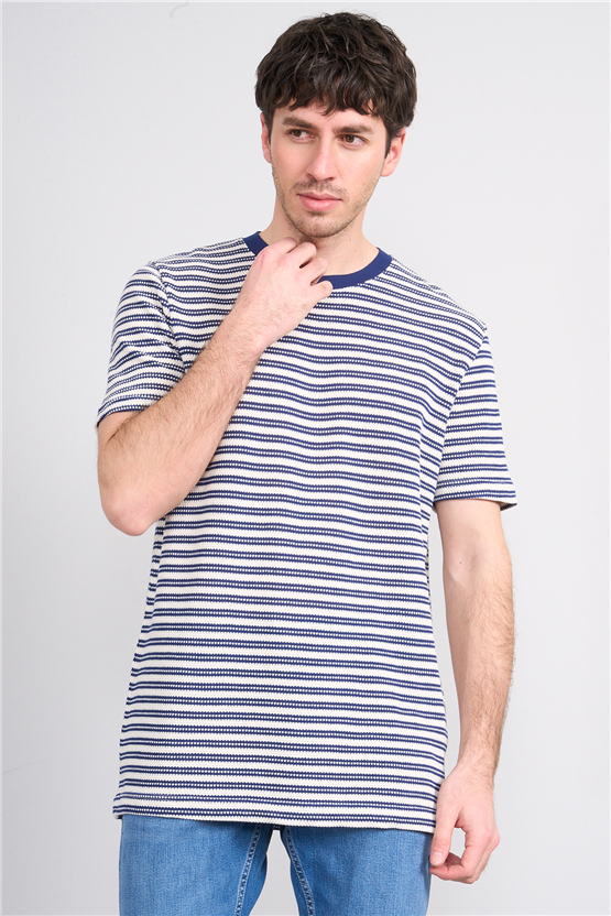 Mareteks 2624 Js Indıgo Erkek 0 Yaka Trk Rıngel T-Shırt