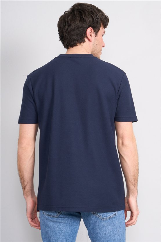 Mareteks 2625 Js Indıgo Erkek Pılot Yaka A.P Fermuarlı T-Shırt
