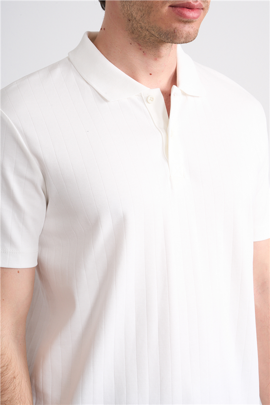 Mareteks 2651 Js Beyaz Erkek Polo Yaka 40/1 Ib T-Shırt