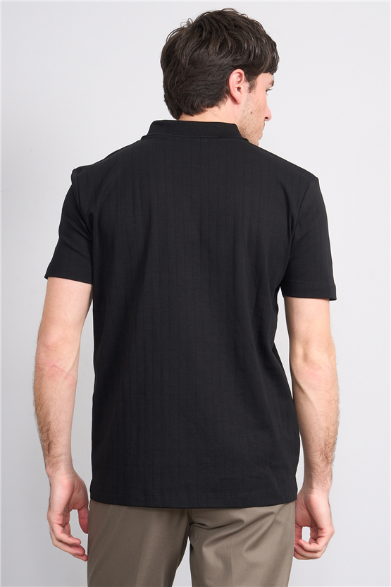 Mareteks 2651 Js Sıyah Erkek Polo Yaka 40/1 Ib T-Shırt