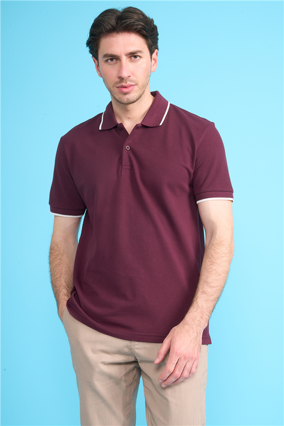 Mareteks 2653 Js Vısne Erkek Polo Yaka Garnılı Pıke T-Shırt