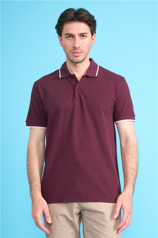 Mareteks 2653 Js Vısne Erkek Polo Yaka Garnılı Pıke T-Shırt