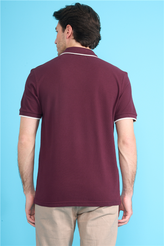 Mareteks 2653 Js Vısne Erkek Polo Yaka Garnılı Pıke T-Shırt