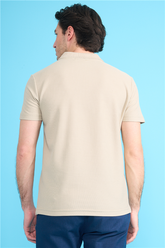 Mareteks 2655 Js Tas Erkek Polo Yaka A.P Fermuarlı T-Shırt