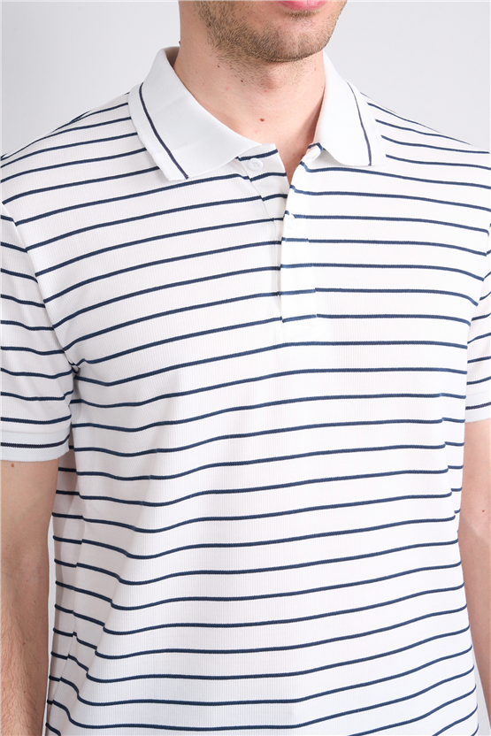 Mareteks 2659 Js Indıgo Erkek Polo Yaka Rıngel Interlok T-Shırt