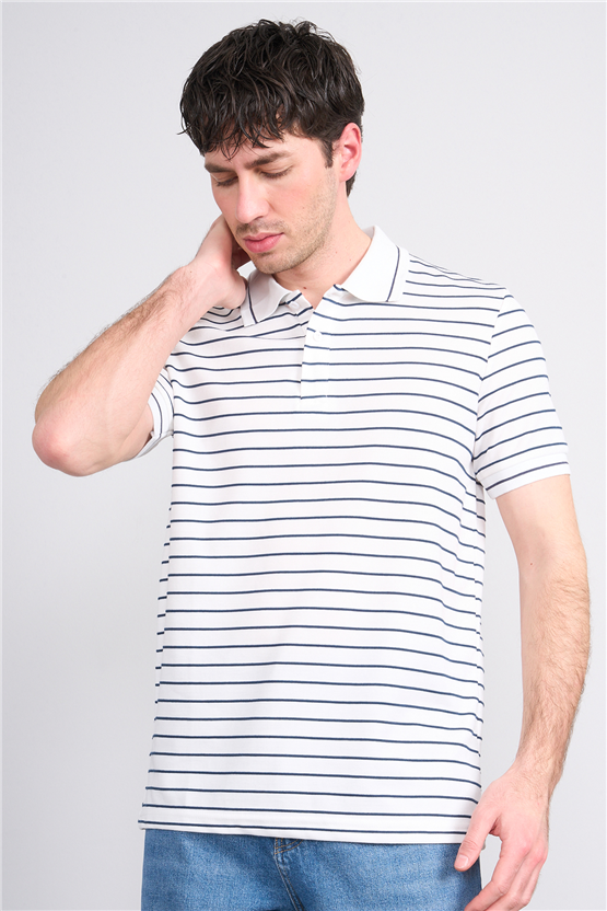 Mareteks 2659 Js Indıgo Erkek Polo Yaka Rıngel Interlok T-Shırt