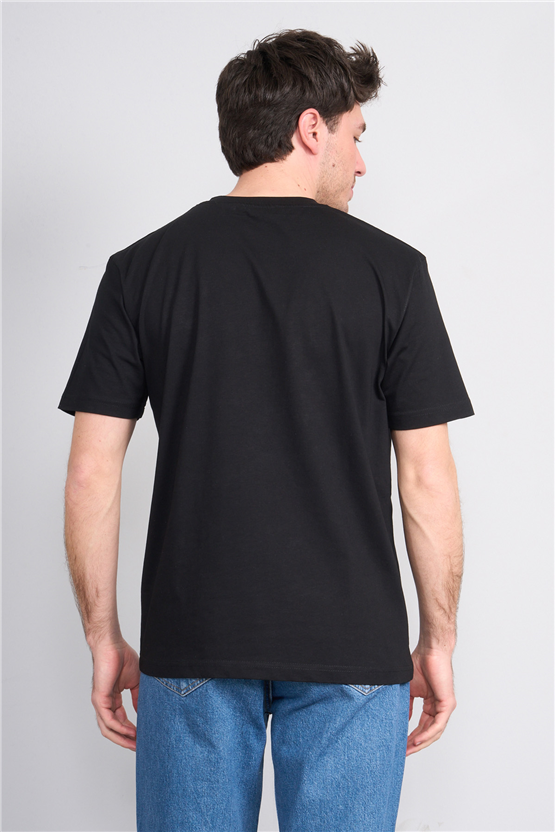 Mareteks 2673 Js Sıyah Erkek 0 Yaka Black Gold Edıtıon Baskı T-Shırt