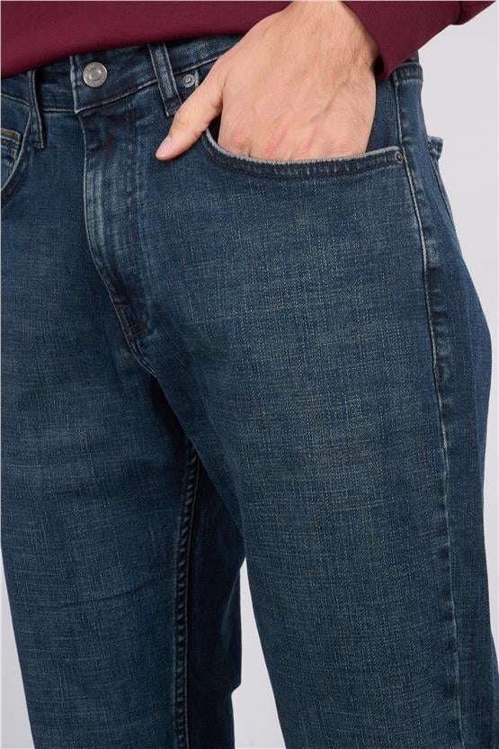 Mareteks 4412-C26-Texas Blue Hakı Od Zkb. Erkek Denım Pantolon
