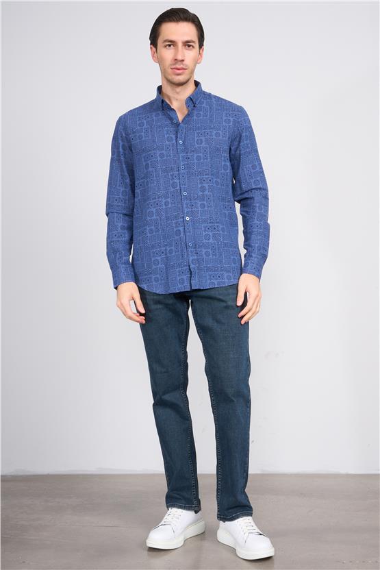 Mareteks 4412-C26-Texas Blue Hakı Od Zkb. Erkek Denım Pantolon