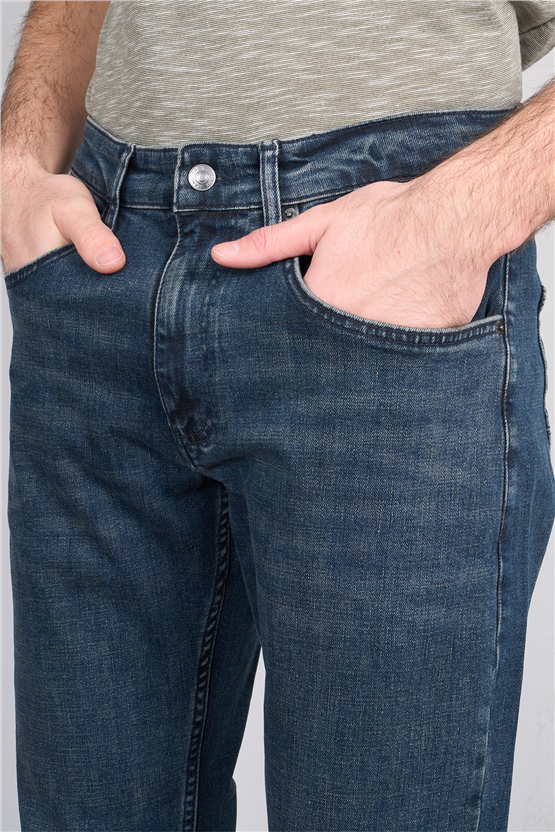 Mareteks 4412-C58-Texas Blue Hakı Zkb. Erkek Denım Pantolon