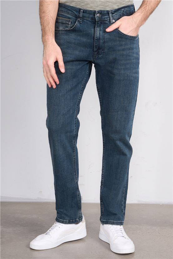 Mareteks 4412-C58-Texas Blue Hakı Zkb. Erkek Denım Pantolon