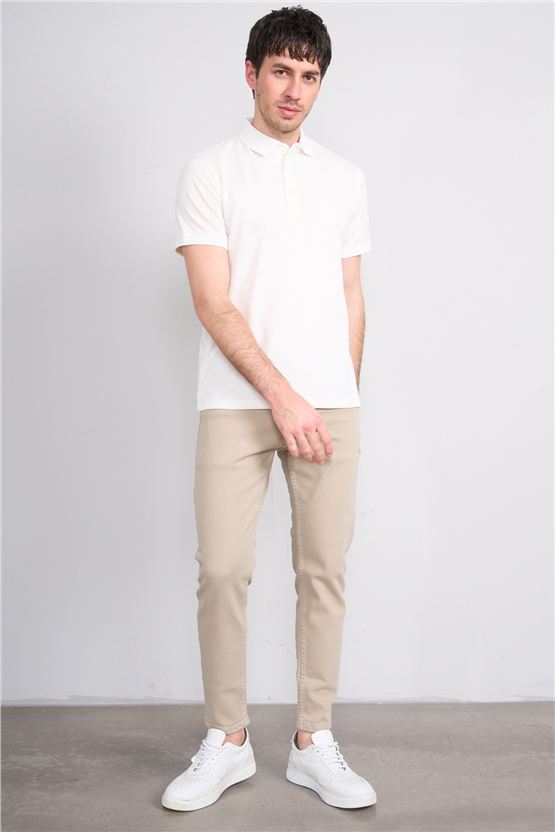 Mareteks 5900-C73-Mılano Beıge P.B. Erkek Denım Pantolon