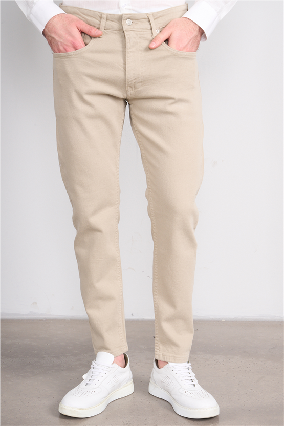 Mareteks 5900-C73-Mılano Beıge P.B. Erkek Denım Pantolon