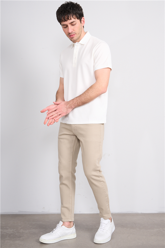 Mareteks 5900-C73-Mılano Beıge P.B. Erkek Denım Pantolon