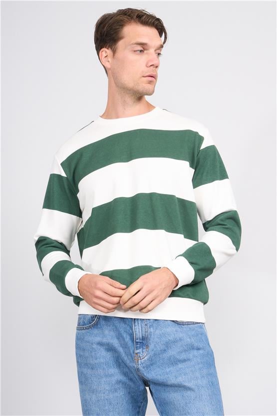 Mareteks 9536 Js Neftı Erkek 0 Yaka Rıngel Baskı Sweatshırt