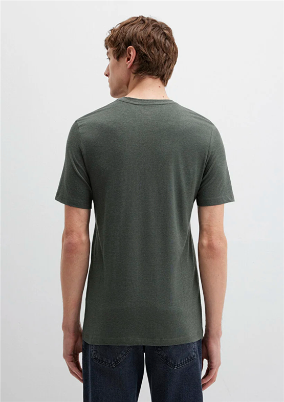 Mavi 061748-25752 V Yaka Orman Yeşili T-Shirt