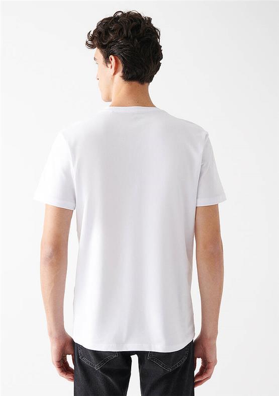 Mavi 061748-620 Erkek Stretch V Yaka Beyaz T-Shirt