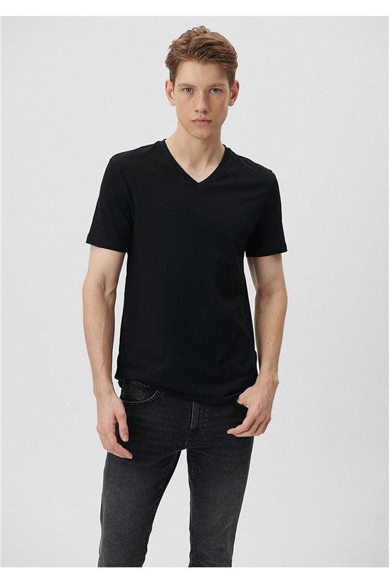 Mavi 061748-900 Erkek V Yaka Siyah T-Shirt