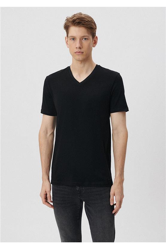 Mavi 061748-900 Erkek V Yaka Siyah T-Shirt