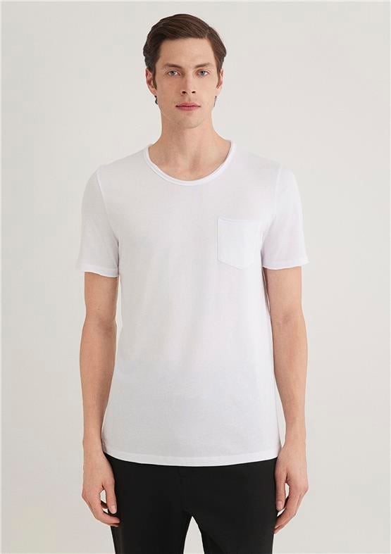 Mavi 062772-20843 Basic Beyaz Erkek T-Shirt