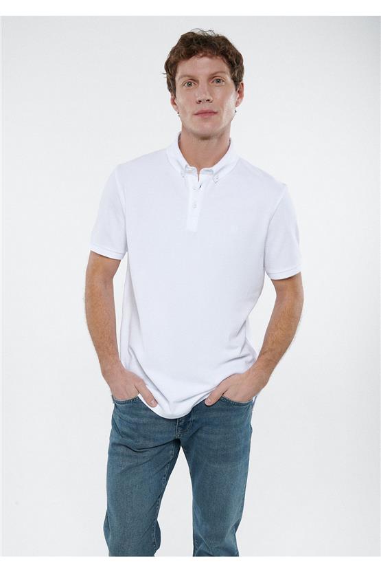 Mavi 063247-27879 Polo Beyaz Erkek T-Shirt