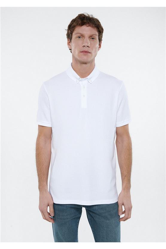 Mavi 063247-27879 Polo Beyaz Erkek T-Shirt
