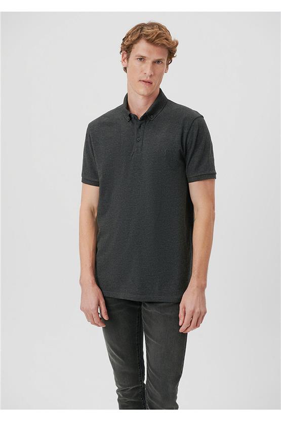 Mavi 063247-28392 Polo Koyu Gri Melanj Erkek T-Shirt