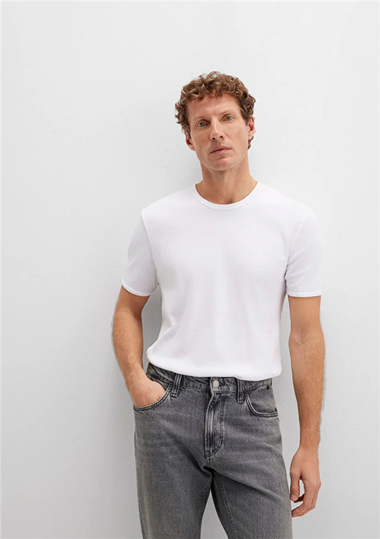 Mavi 063747-620 Erkek Beyaz T-Shirt