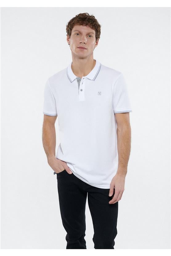 Mavi 064164-27879 Polo Beyaz Erkek T-Shirt