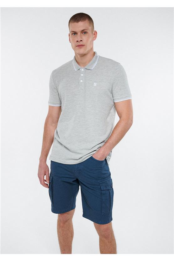 Mavi 064164-28387 Polo Açık Gri Melanj Erkek T-Shirt