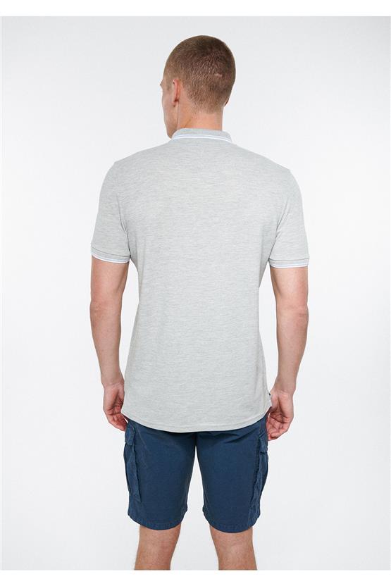 Mavi 064164-28387 Polo Açık Gri Melanj Erkek T-Shirt