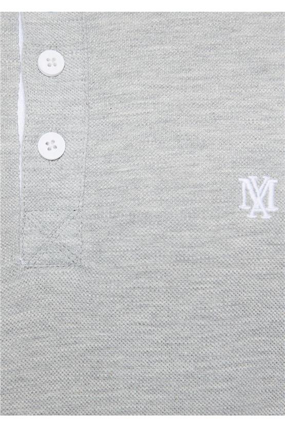 Mavi 064164-28387 Polo Açık Gri Melanj Erkek T-Shirt