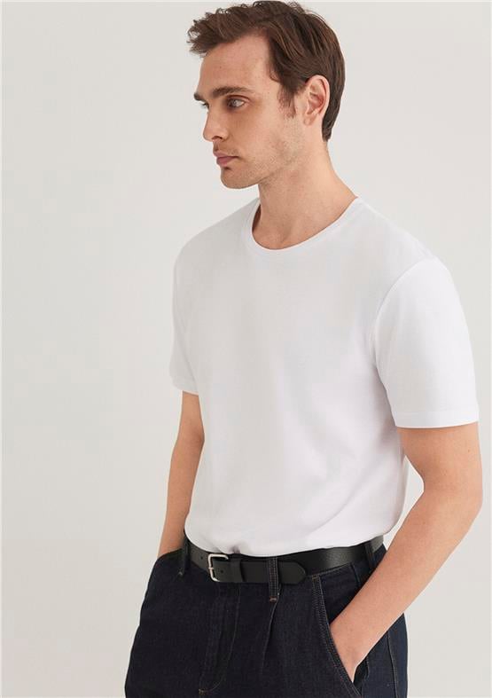 Mavi 0655720 Erkek T-Shirt Beyaz