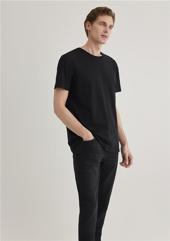 Mavi 065574-900 Erkek T-Shirt Siyah