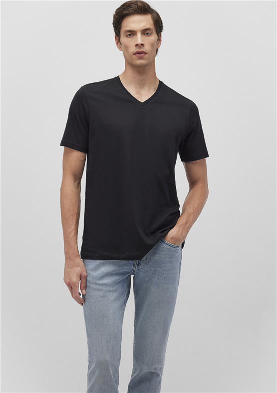 Mavi 065586-900 V Yaka Siyah T-Shirt