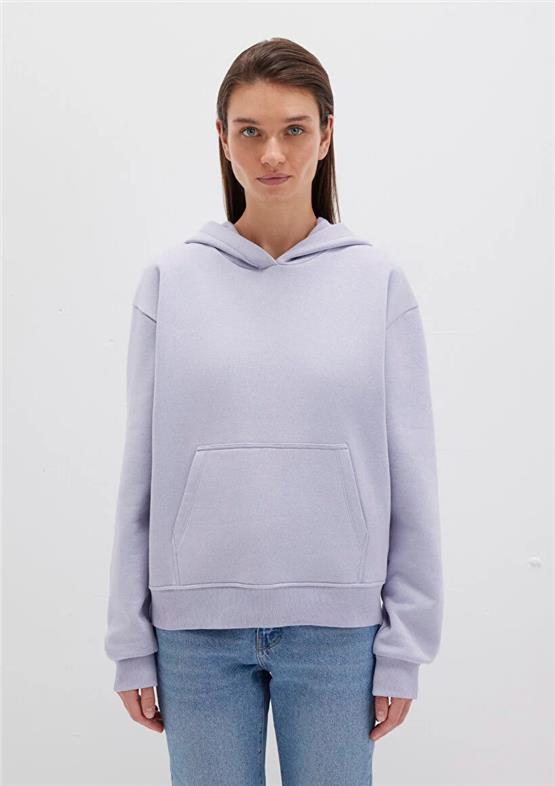 Mavı K26 M167299-70531 Languıd Lavender Kadın Kapusonlu Regular Basıc Sweatshırt