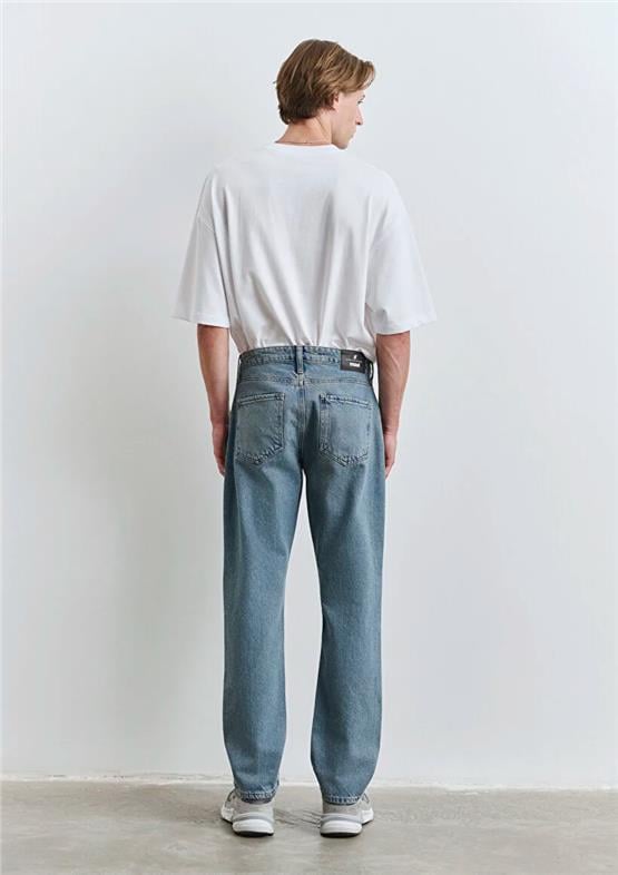Mavı M0010039-90630 Lısbon Dusty Mıd Blue Street Denım Erkek Loose Denım Pantolon