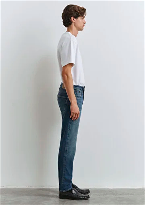 Mavı M0010172-90981 London Deep Blue Denım Erkek Tapered Denım Pantolon