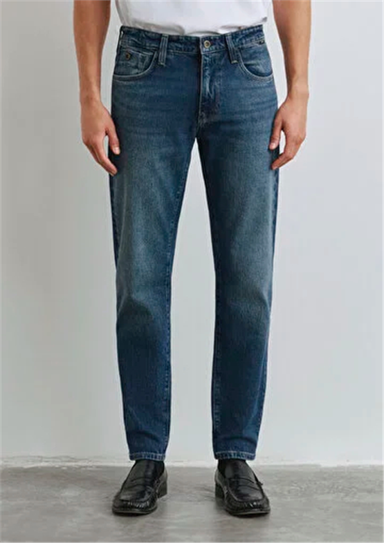 Mavı M0010172-90981 London Deep Blue Denım Erkek Tapered Denım Pantolon