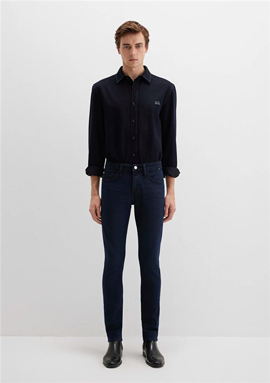 Mavı M001070-91239 Kvnc Dark Mıdnıght Mavı Black Erkek Skınny Denım Pantolon