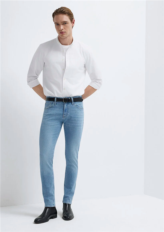 Mavı M001070-A2957 Kvnc Lt Blue Mavı Black Erkek Skınny Denım Pantolon