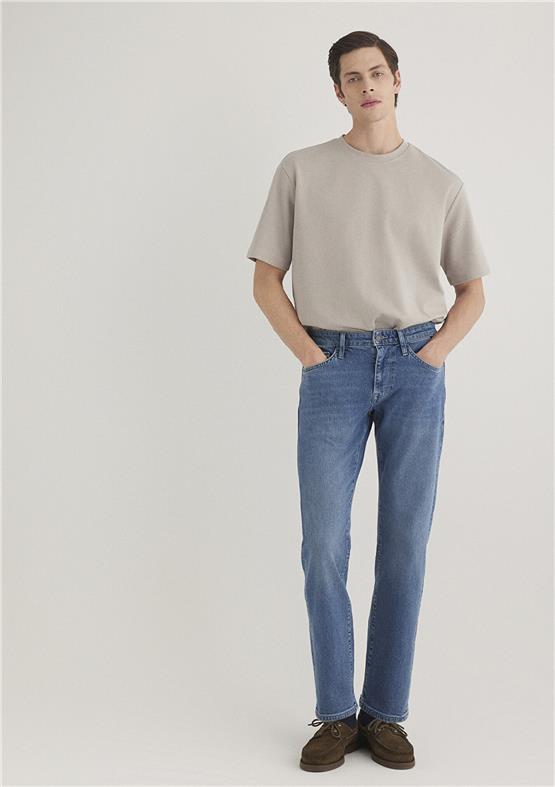 Mavı M0020287863 Hunter Lt Sky Blue Mavı Black Erkek Regular Denım Pantolon