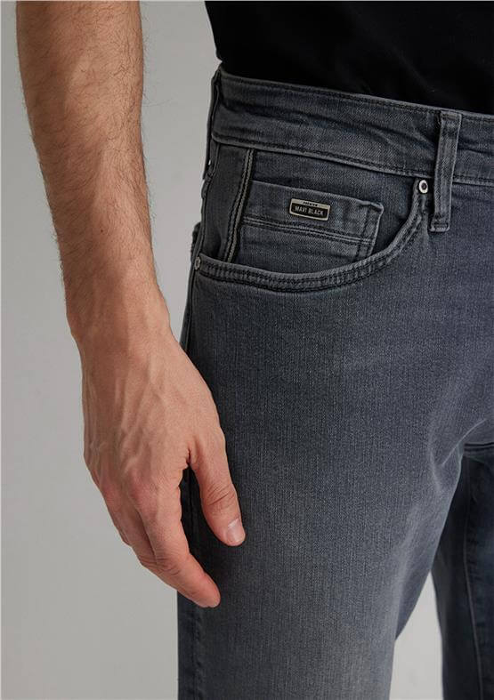 Mavı M0035189345 Marcus Used Blue Grey Mavı Black Erkek Slım Denım Pantolon